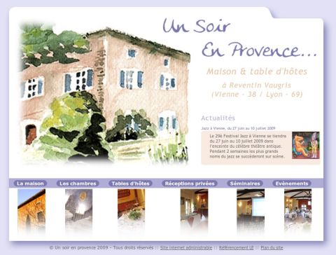 Refonte du site internet de Un soir en provence