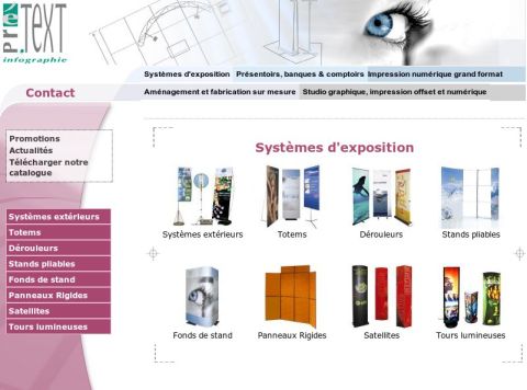 Cr�ation du site internet de Pretext infographie