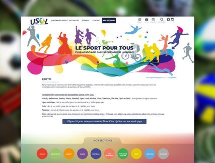 Création du site internet de l'USOL (Vaugneray / Brindas)