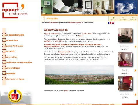 Cr�ation du site internet d'Appart'ambiance
