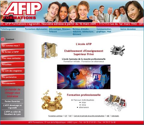 Refonte du site internet d'Afip Formations