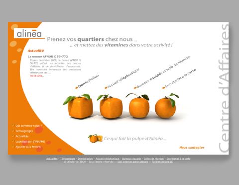 Refonte du site internet centre d'affaires Alinea