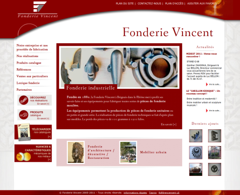 Refonte du site internet de Fonderie Vincent