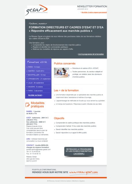 Newsletters Formation