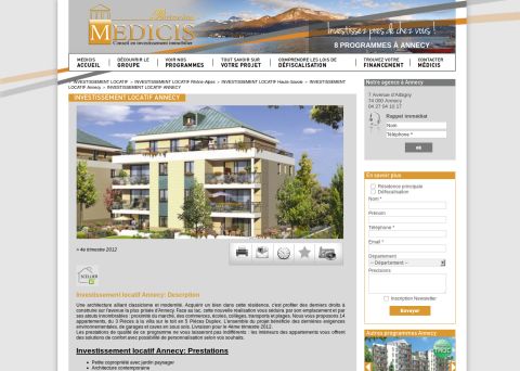 Page programme immobilier
