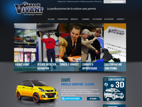 Garage-vivant.fr, site conçu par Taonix