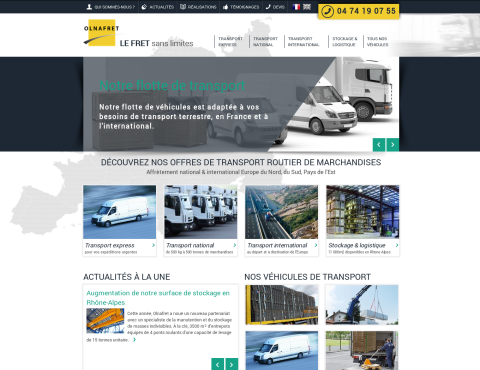 Page d'accueil du site www.olnafret.com