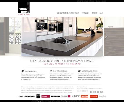 Nouveau site internet pour le créateur de cuisine Show Home Concept