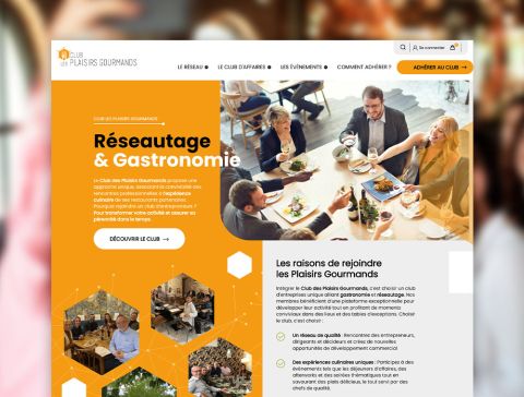 Création du site internet du Club Les Plaisirs Gourmands