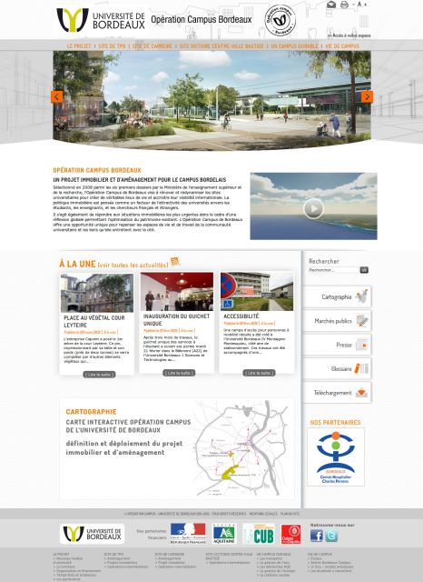 Création du site internet Opération Campus Bordeaux