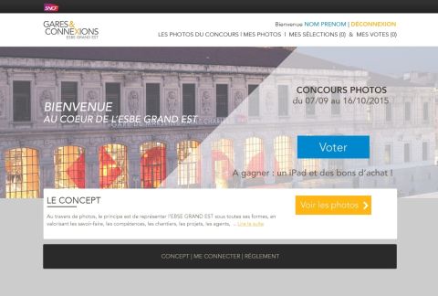 SNCF, plateforme privée pour un concours photo