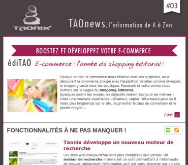 Newsletter #03 - TAOnews | E-commerce : développer votre business en ligne
