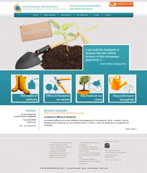 Refonte du site internet de GR Developpement
