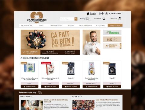 www.un-amour-de-cafe.com, site e-commerce réalisé par TAONIX