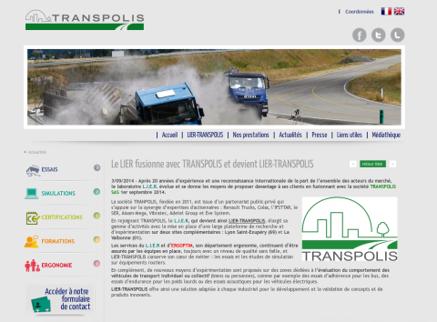 Taonix a été choisi pour la refonte de site Lier-Transpolis