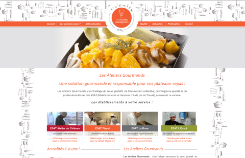 Ateliers-gourmands.com, un site vitrine réalisé et hébergé par TAONIX