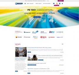 Page d'accueil du site PE100+ Association