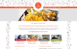 Page d'accueil du site www.ateliers-gourmands.com