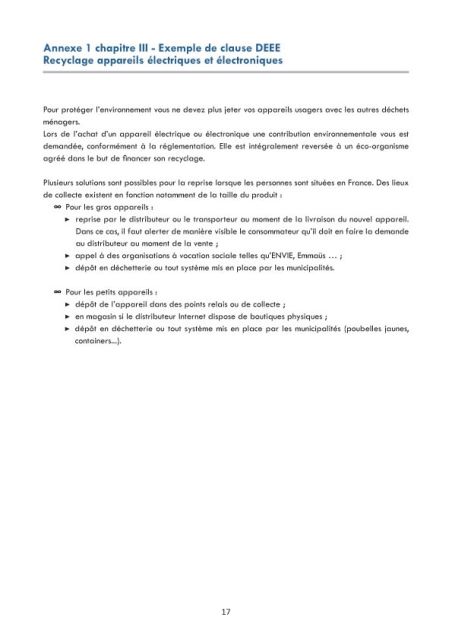 Guide des bonnes pratiques relatif à la distribution de produits électriques et électroniques sur Internet