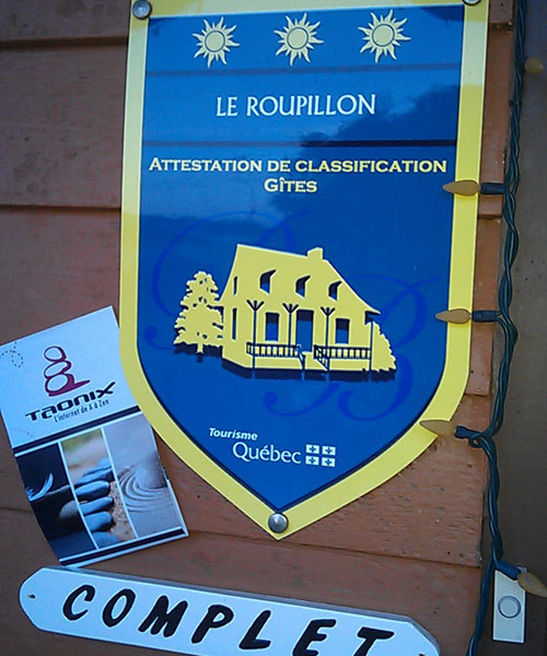 Chez Stéphane & Jo-Anne au Gîte du Roupillon dans la baie du Saint Laurent de Tadussac