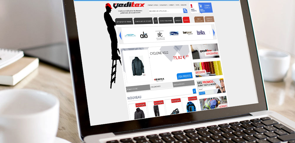 Veditex.com, site e-commerce réalisé par TAONIX